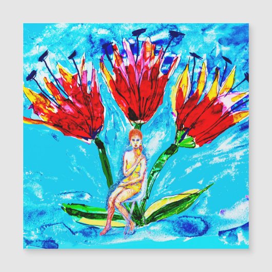 Een vrouw en bloemen (Voorkant)