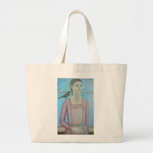 Een vrouw en een Blackbird zijn One 2012 Grote Tote Bag
