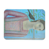 Een vrouw en een Blackbird zijn One 2012 Magneet (Horizontaal)