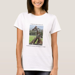 Een vrouw en een Giraffe. T-shirt