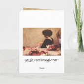 Een vrouw en haar ridder kaart (Achterkant)