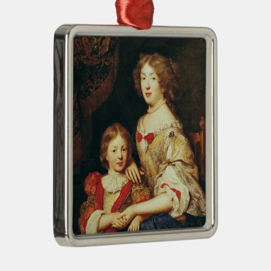 Een vrouw en haar zoon metalen ornament (Rechts)