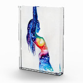 Een vrouw en het universum in haar ziel poster fotoblokken (Rechts)