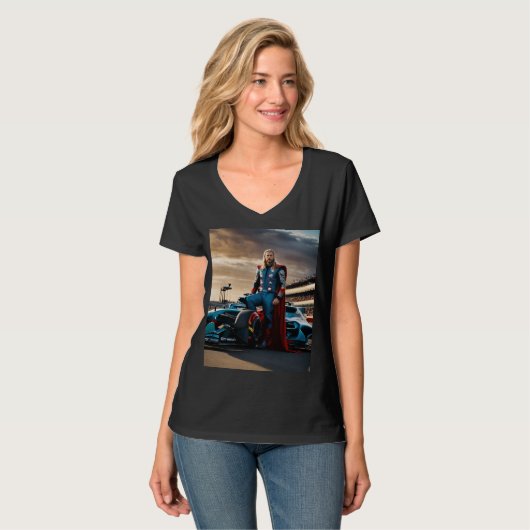 Een vrouw en T-shirt (Voorkant volledig)