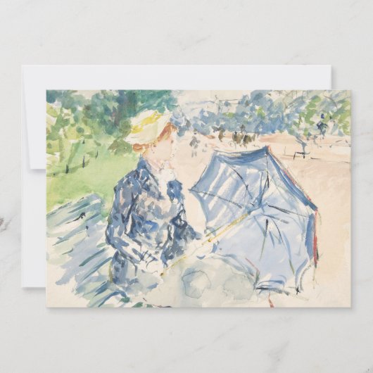 Een vrouw gezeten op een bank | Berthe Morisot (Voorkant)