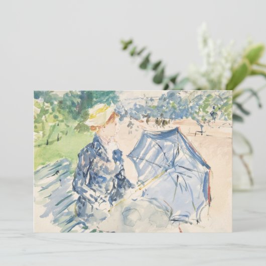 Een vrouw gezeten op een bank | Berthe Morisot (Staand voorkant)