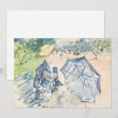 Een vrouw gezeten op een bank | Berthe Morisot (Voorkant / Achterkant)