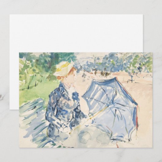 Een vrouw gezeten op een bank | Berthe Morisot (Voorkant / Achterkant)