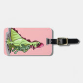 Een Vrouw Hadrosaurus met een pop. Bagagelabel (Voorkant horizontaal)