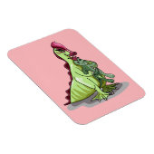 Een Vrouw Hadrosaurus met een pop. Magneet (Rechterzijde)