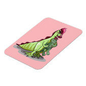 Een Vrouw Hadrosaurus met een pop. Magneet (Linkerzijde)