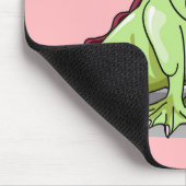 Een Vrouw Hadrosaurus met een pop. Muismat (Hoek)