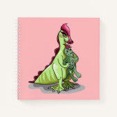 Een Vrouw Hadrosaurus met een pop. Notitieboek (Voorkant)