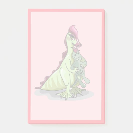 Een Vrouw Hadrosaurus met een pop. Post-it® Notes (Voorkant)