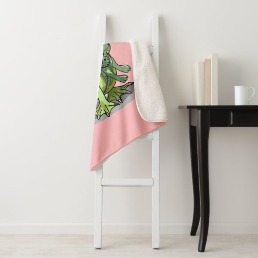 Een Vrouw Hadrosaurus met een pop. Sherpa Deken (In situ)