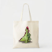 Een Vrouw Hadrosaurus met een pop. Tote Bag (Voorkant)