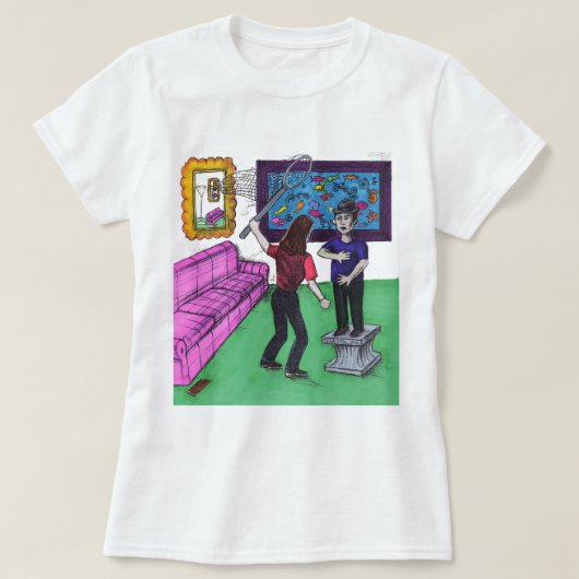 Een vrouw heeft een Man nodig zoals een vis die ee T-shirt (Design voorkant)