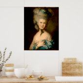 Een vrouw in blauw poster (Keuken)