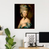 Een vrouw in blauw poster (Thuiskantoor)