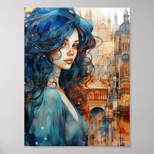 Een vrouw in de stad poster (Voorkant)