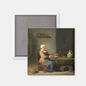 Een vrouw in een keuken magneet (Voorkant / Achterkant)