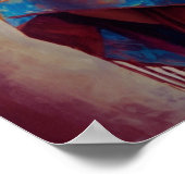 een vrouw in een veelkleurig Shawl-Poster Poster (Hoek)