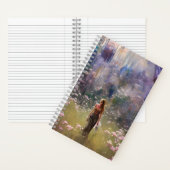 Een vrouw in een veld in een post-apocalyptische w notitieboek (Binnen)