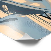 Een vrouw in retro stijl foto afdruk (Hoek)