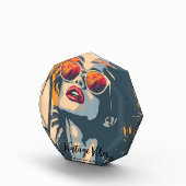 Een vrouw in retro stijl fotoblokken (Rechts)