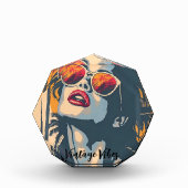 Een vrouw in retro stijl fotoblokken (Voorkant)