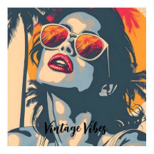 Een vrouw in retro stijl