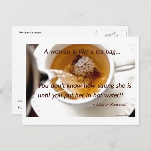 Een vrouw is als... briefkaart (Voorkant / Achterkant)