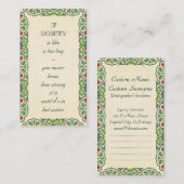 Een VROUW is als een theezak - je weet nooit hoe Visitekaartje (Voorkant / Achterkant)