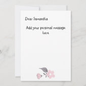 Een vrouw is als een theezakje, aangepast wenskaar kaart (Achterkant)