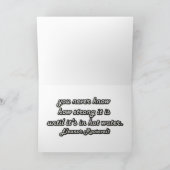 "Een vrouw is als een theezakje." Aangepaste offer Kaart (Binnen)