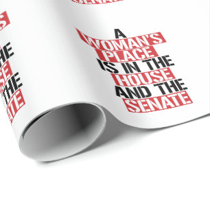 Een vrouw is thuis en de senaat cadeaupapier