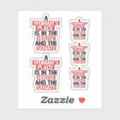 Een vrouw is thuis en de senaat sticker (Vel)