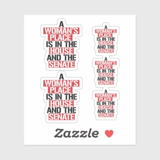 Een vrouw is thuis en de senaat sticker (Vel)