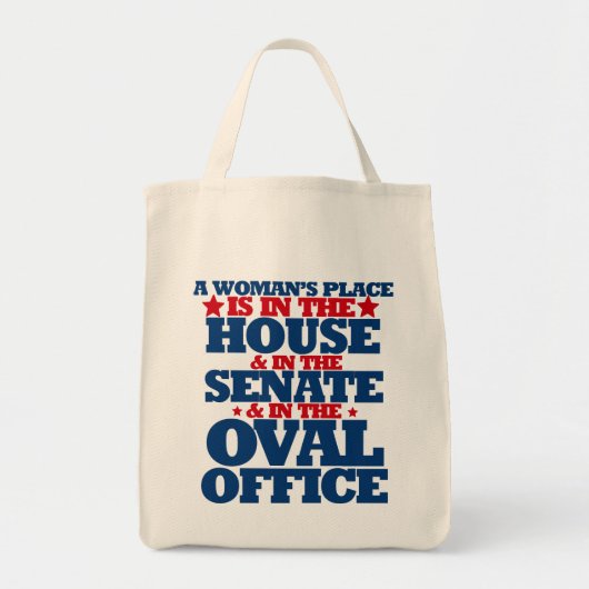 Een vrouw is thuis en de senaat tote bag (Voorkant)