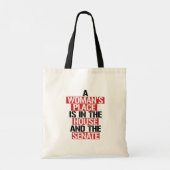 Een vrouw is thuis en de senaat tote bag (Achterkant)