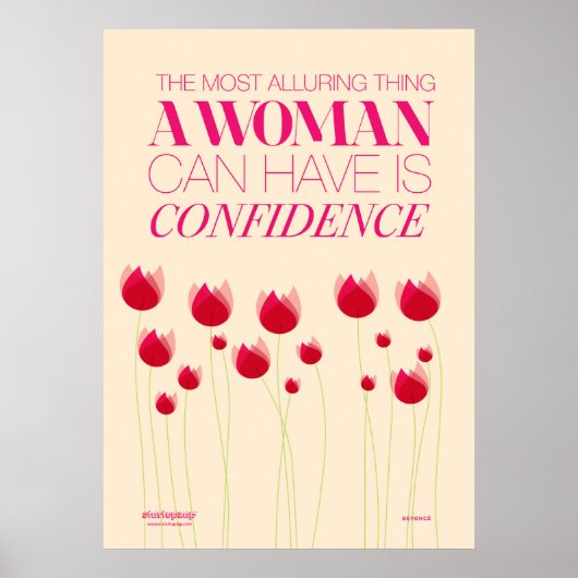 Een vrouw kan alleen maar vertrouwen hebben poster (Voorkant)