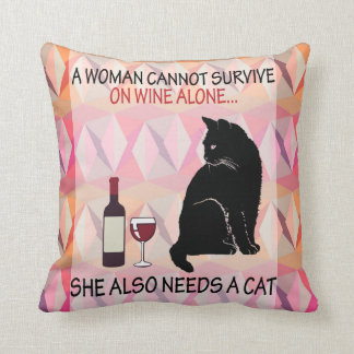 Een vrouw kan niet alleen op wijn overleven kussen