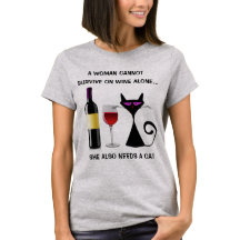 Een vrouw kan niet alleen op wijn overleven
