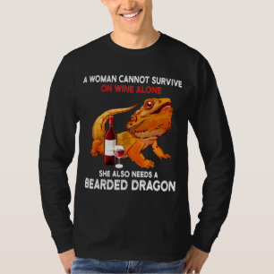 Een vrouw kan niet overleven met alleen maar gebar t-shirt