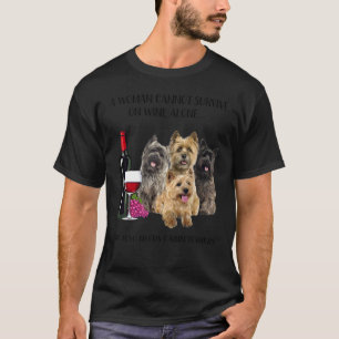Een vrouw kan niet overleven op de Wijn alleen in T-shirt