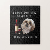 Een vrouw kan niet overleven op wijn alleen die ze legpuzzel (Verticaal)