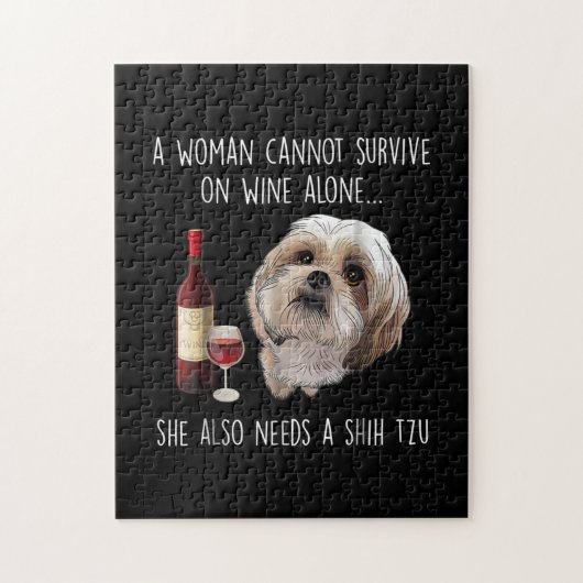 Een vrouw kan niet overleven op wijn alleen die ze legpuzzel (Verticaal)