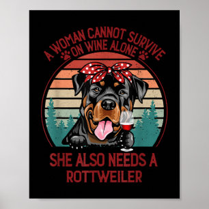 Een vrouw kan niet overleven op wijn alleen met ro poster