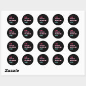 Een vrouw kijkt me stemmen ronde sticker (Vel)