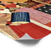 Een vrouw luistert naar de muziek van Indischer Ma Poster (Hoek)